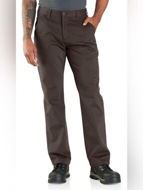 Carhartt Men's Relaxed Straight Twill Dungaree, Dark Coffee - Size 38 x 32